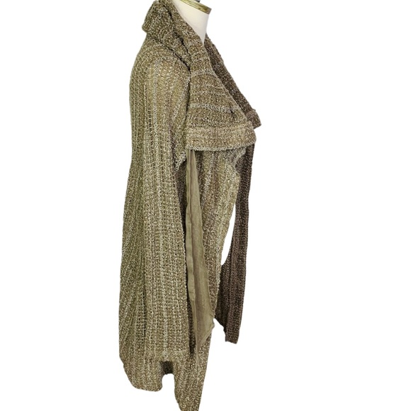 a'reve chunky knit textured weave cardigan LARGE 3390 - Picture 4 of 10